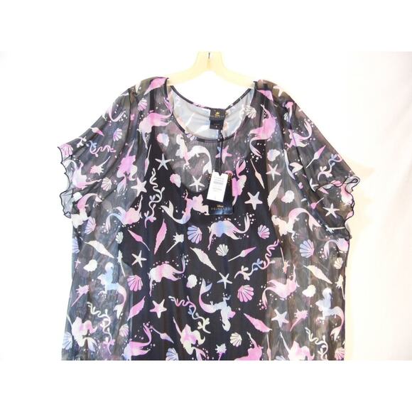 Torrid Disney Dress Womens 6X 30 Black Princess The Little Mermaid Midi Mesh NWT - Picture 4 of 8